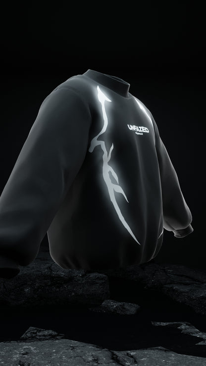 Space Claw Oversized Sweatshirt (reflective)